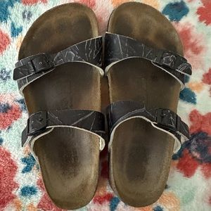 Birkenstock Good Black Sandals size 37 with soft insoles.  Very comfortable!